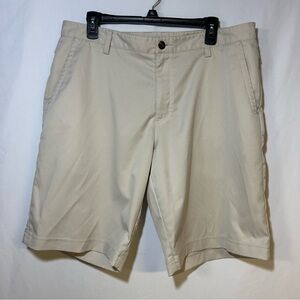 Adidas Men's Tan Shorts Clima Cool 3 stripes Golf Casual lightweight size 36